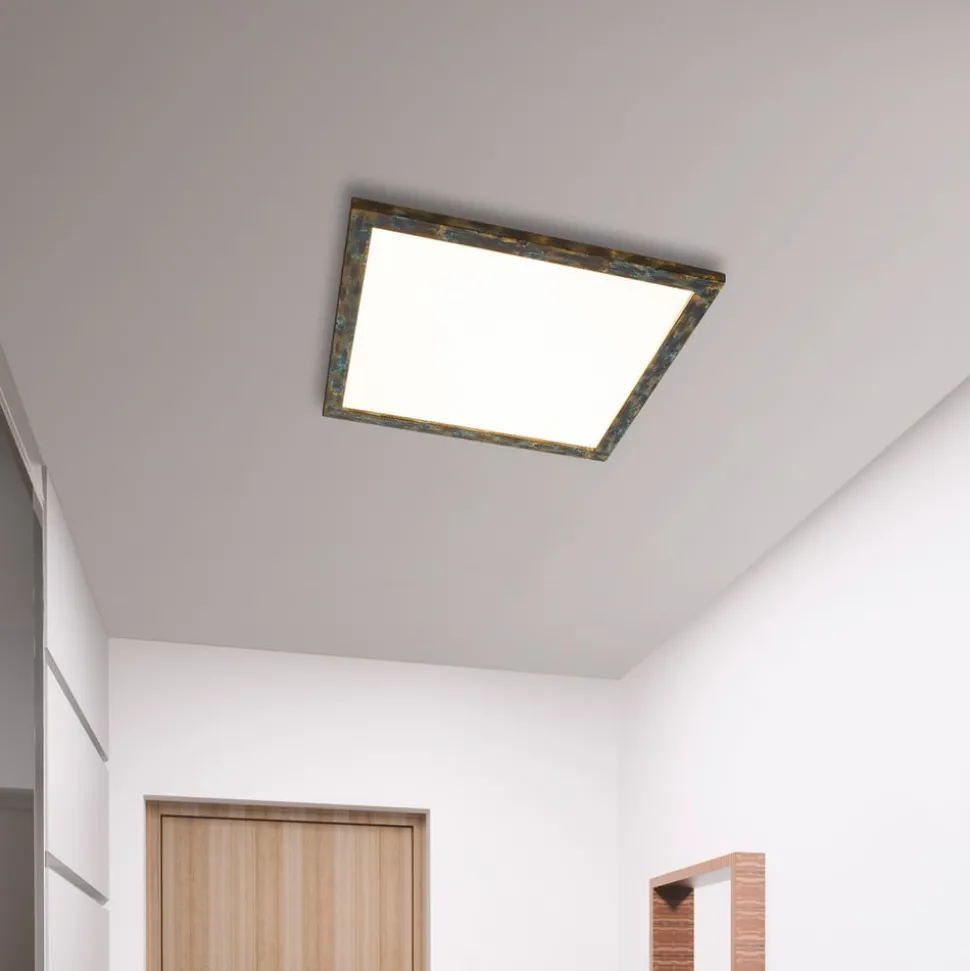 Quitani Aurinor LED paneel, goudkleurig gepatineerd, 68 cm