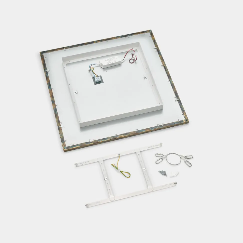 Quitani Aurinor LED paneel, goudkleurig gepatineerd, 68 cm