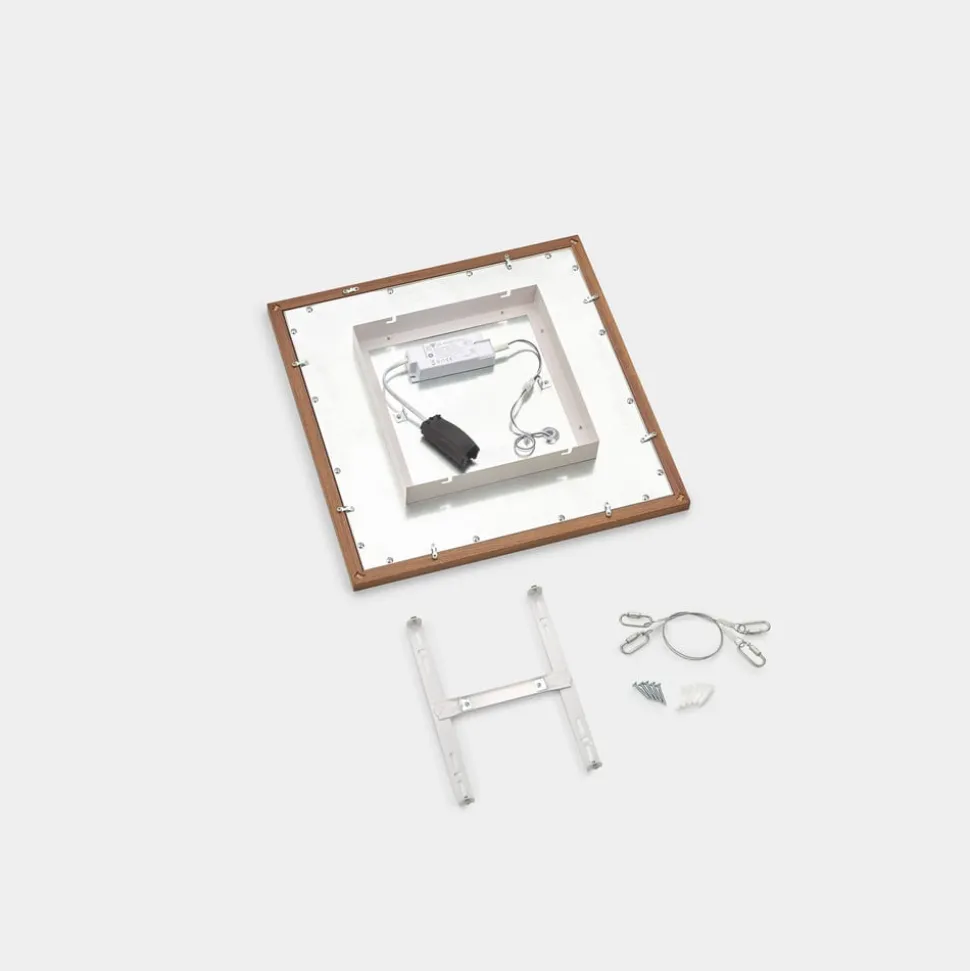 Quitani Aurinor LED paneel, walnoot, 45 cm