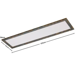 Quitani Aurinor LED paneel, goud gepatineerd, 125 cm