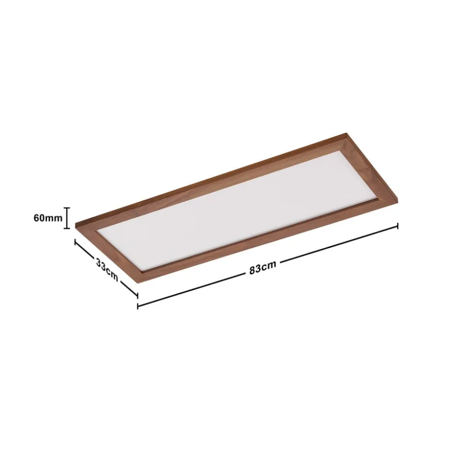 Quitani Aurinor LED paneel, walnoot, 86 cm