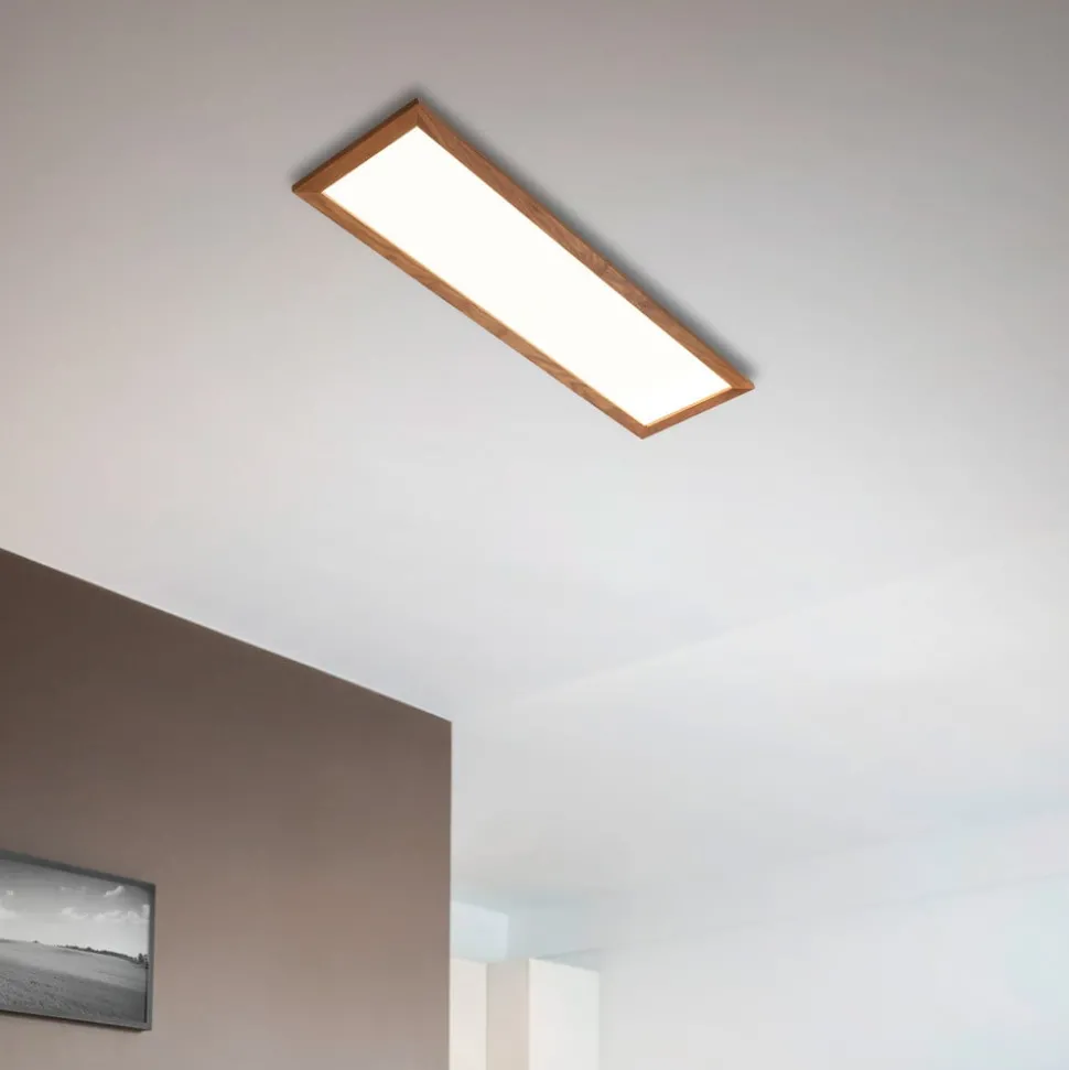 Quitani Aurinor LED paneel, walnoot, 125 cm