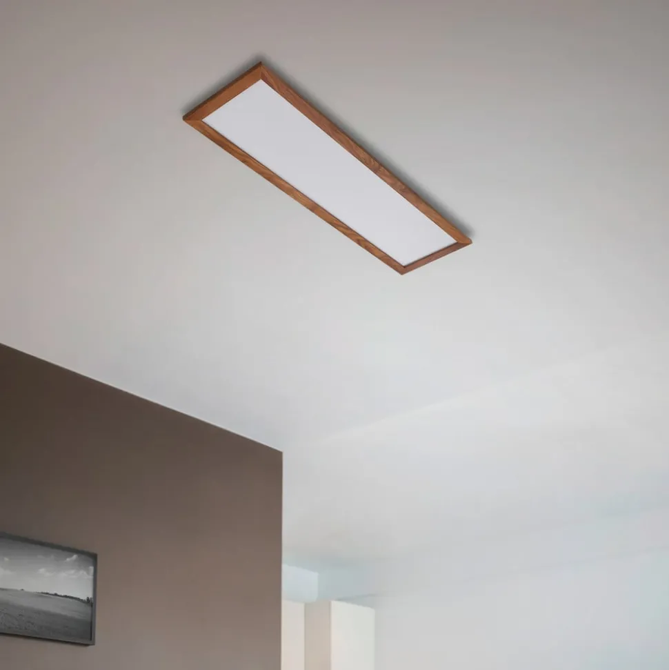 Quitani Aurinor LED paneel, walnoot, 125 cm