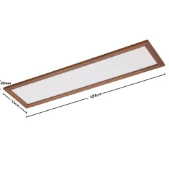 Quitani Aurinor LED paneel, walnoot, 125 cm