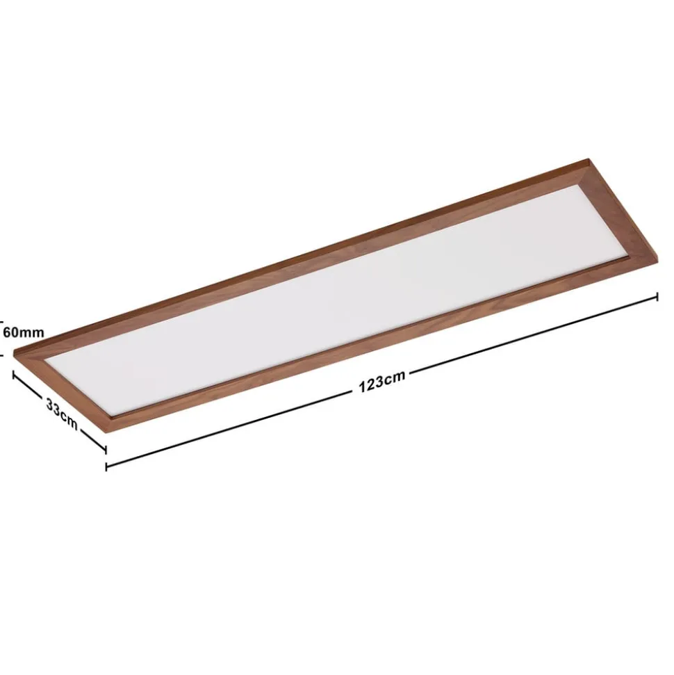 Quitani Aurinor LED paneel, walnoot, 125 cm