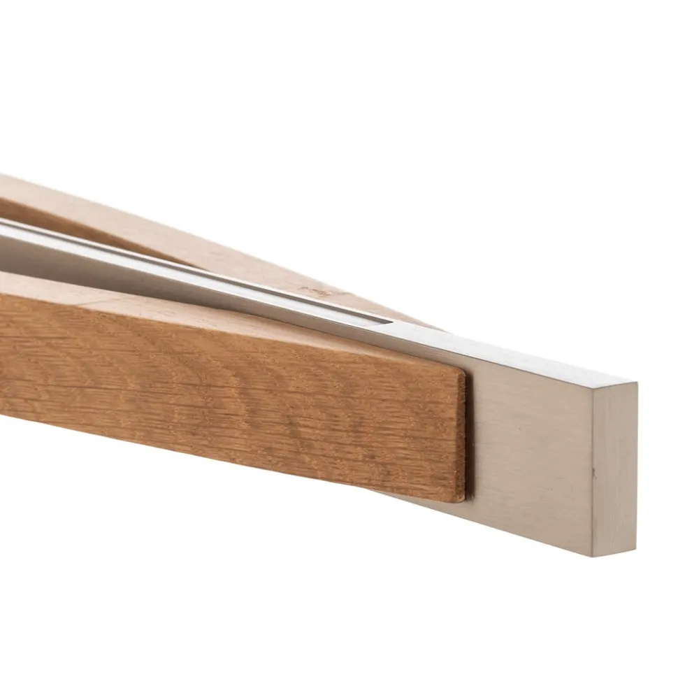 Quitani hanglamp Kiera, eiken/nikkel, 118 cm