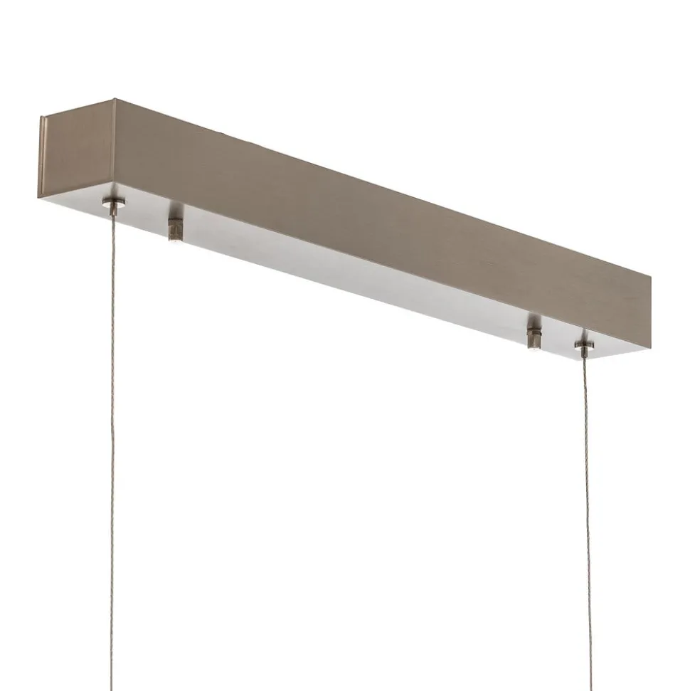 Quitani hanglamp Kiera, eiken/nikkel, 118 cm