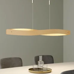 Quitani hanglamp Lian, eik/natuur