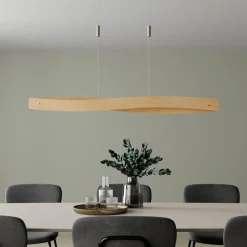 Quitani hanglamp Lian, eik/natuur