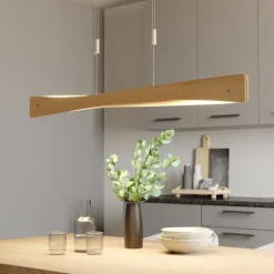 Quitani hanglamp Lian, eikenhout