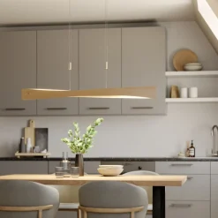 Quitani hanglamp Lian, eikenhout