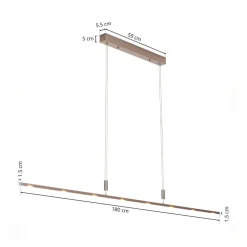 Quitani hanglamp Tolu, lengte 180 cm, dimbaar