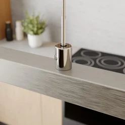 Quitani hanglamp Tolu, nikkel, lengte 120 cm