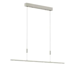 Quitani hanglamp Tolu, nikkel, lengte 120 cm