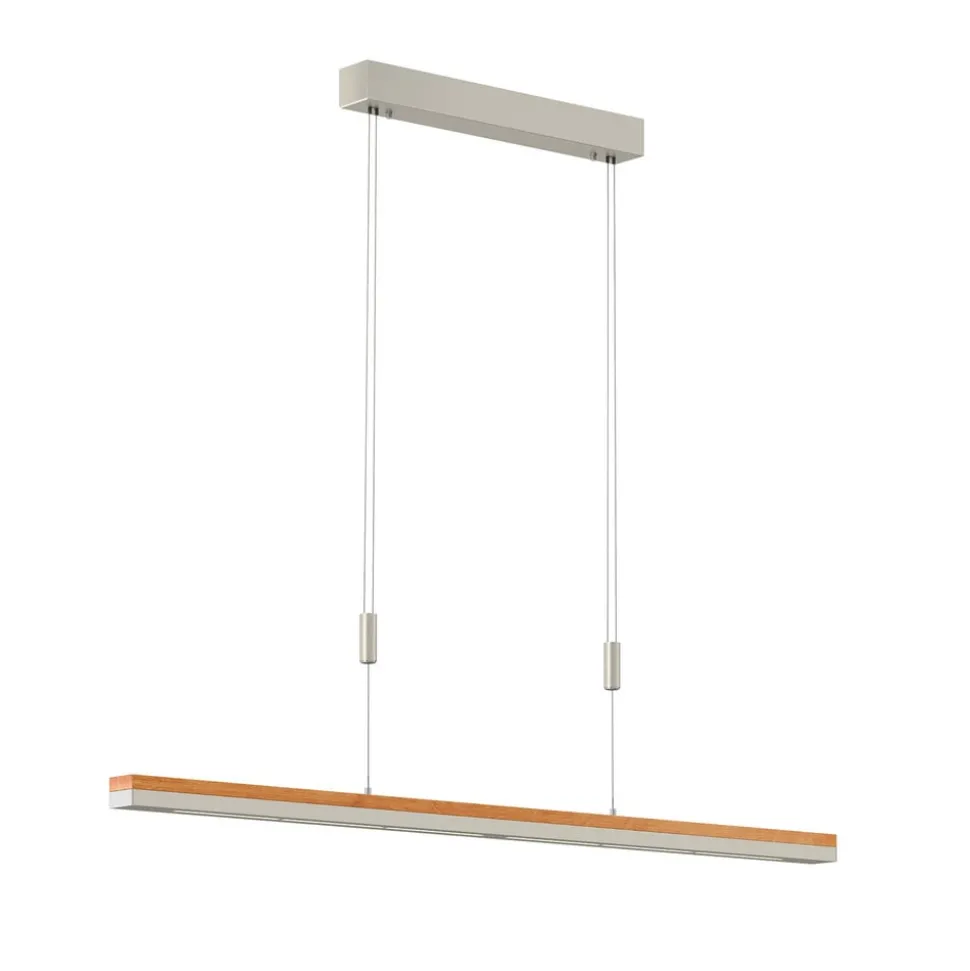 Quitani LED hanglamp Elna, lengte 118 cm, nikkel