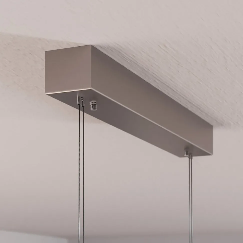 Quitani LED hanglamp Elna, lengte 118 cm, nikkel