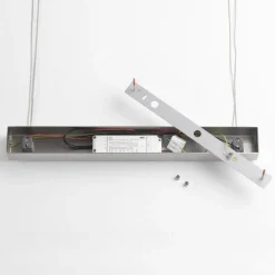 Quitani LED hanglamp Hiba, eiken natuur, lengte 148 cm