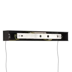 Quitani LED hanglamp Kiera, eiken/zwart, 98 cm