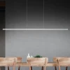 Quitani LED hanglamp Margita, lengte 118 cm, zilver