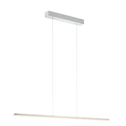 Quitani LED hanglamp Margita, lengte 118 cm, zilver