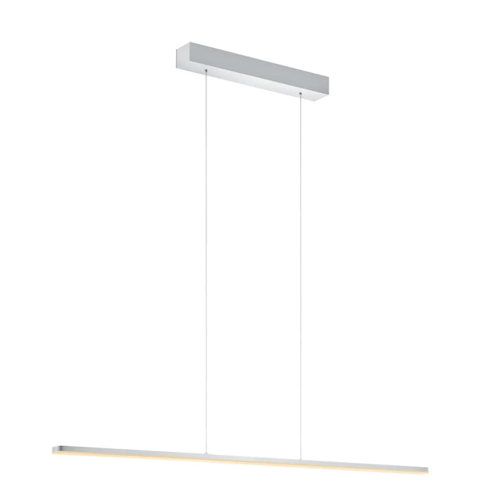 Quitani LED hanglamp Margita, lengte 118 cm, zilver