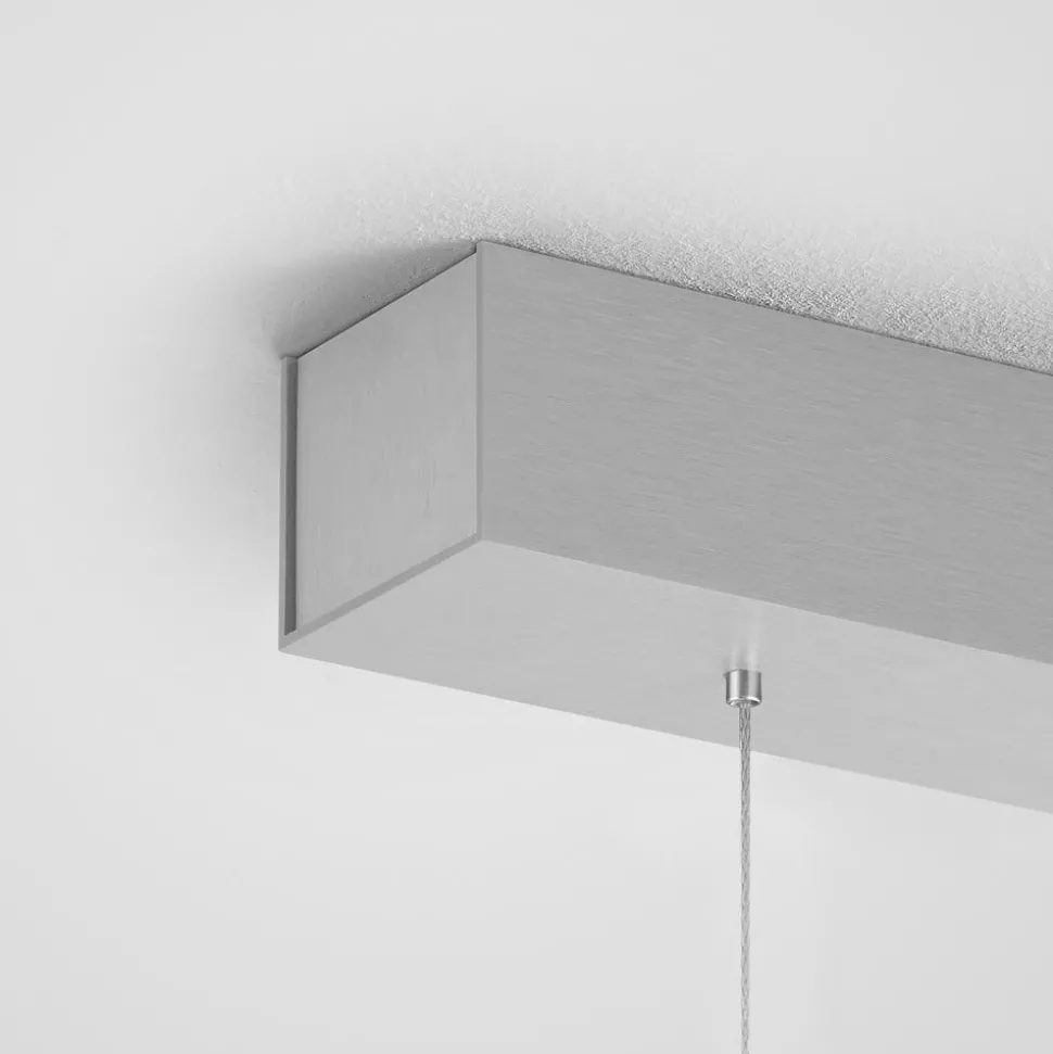Quitani LED hanglamp Margita, lengte 118 cm, zilver