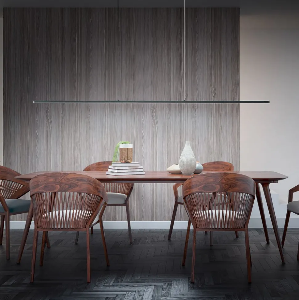 Quitani LED hanglamp Margita, lengte 148 cm, zwart