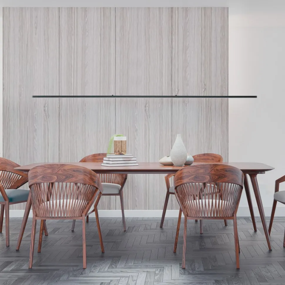 Quitani LED hanglamp Margita, lengte 148 cm, zwart