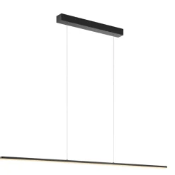 Quitani LED hanglamp Margita, lengte 148 cm, zwart