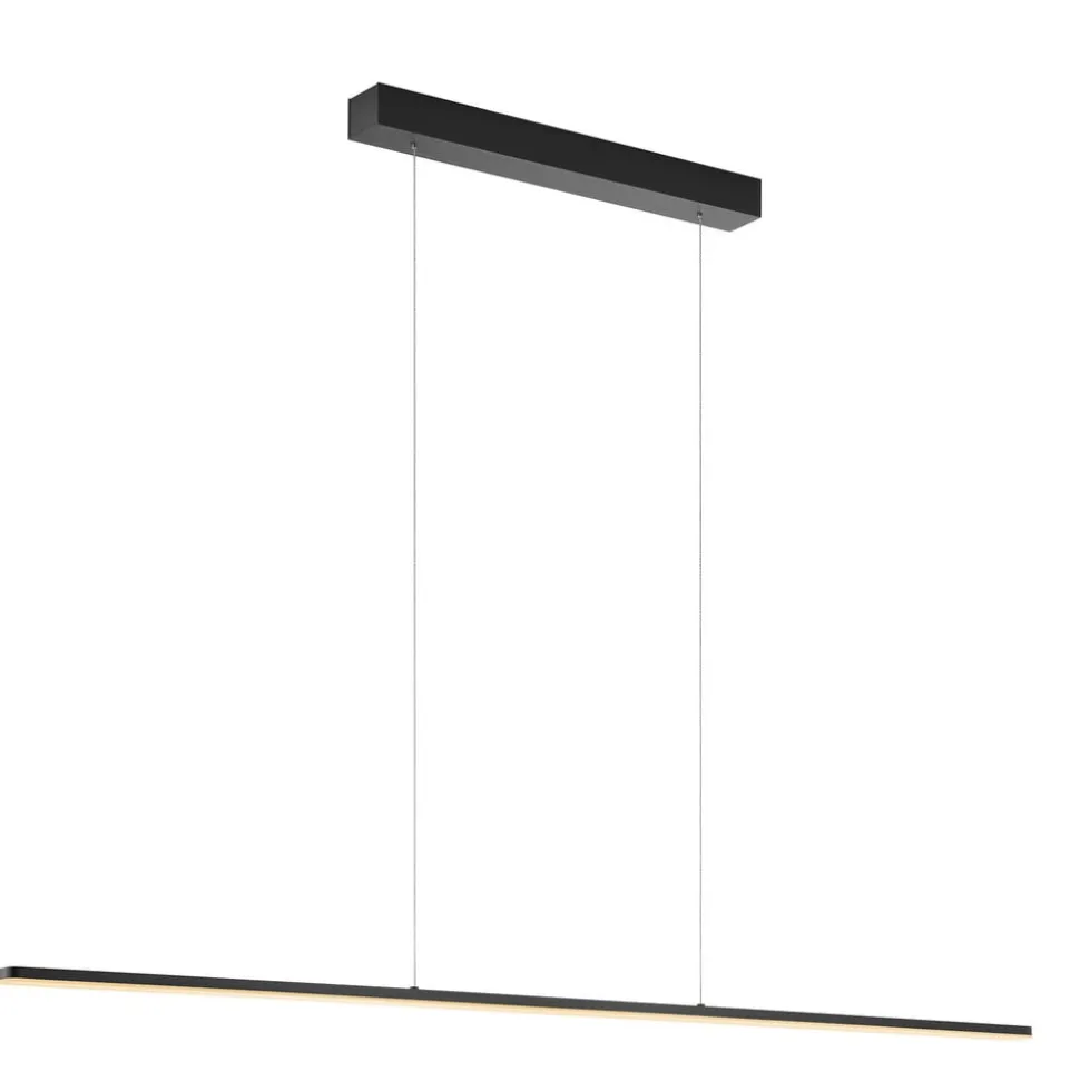 Quitani LED hanglamp Margita, lengte 148 cm, zwart