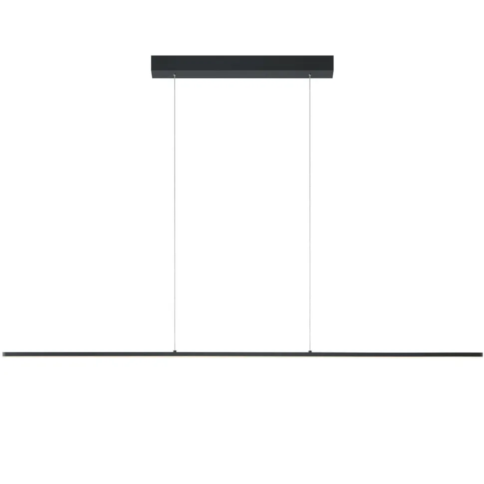 Quitani LED hanglamp Margita, lengte 148 cm, zwart
