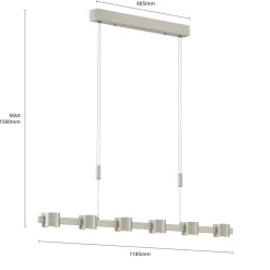 Quitani LED hanglamp Niro, in hoogte verstelbaar, dimbaar