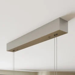 Quitani LED hanglamp Nora, eiken natuur, lengte 118 cm