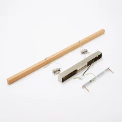 Quitani LED hanglamp Nora, eiken natuur, lengte 118 cm