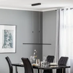 Quitani LED hanglamp Tolu, zwart, lengte 138 cm