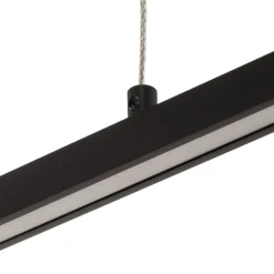 Quitani LED hanglamp Tolu, zwart, lengte 138 cm