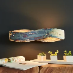 Quitani LED wandlamp Lian, geoxideerd, dimbaar