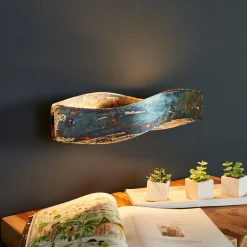 Quitani LED wandlamp Lian, geoxideerd, dimbaar