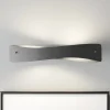 Quitani LED wandlamp Lian, aluminium/zwart