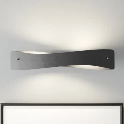 Quitani LED wandlamp Lian, aluminium/zwart