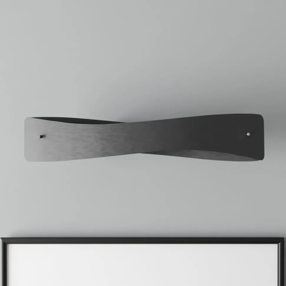 Quitani LED wandlamp Lian, aluminium/zwart