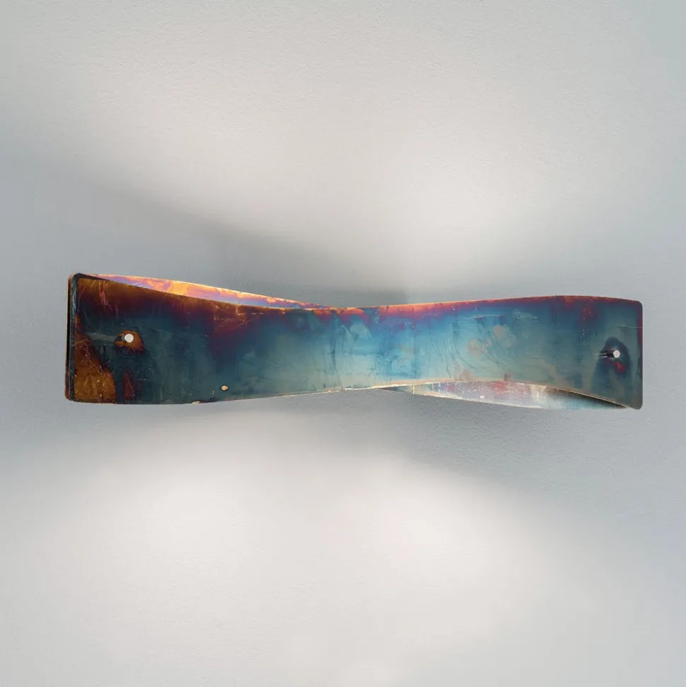 Quitani LED wandlamp Lian, goud geoxideerd