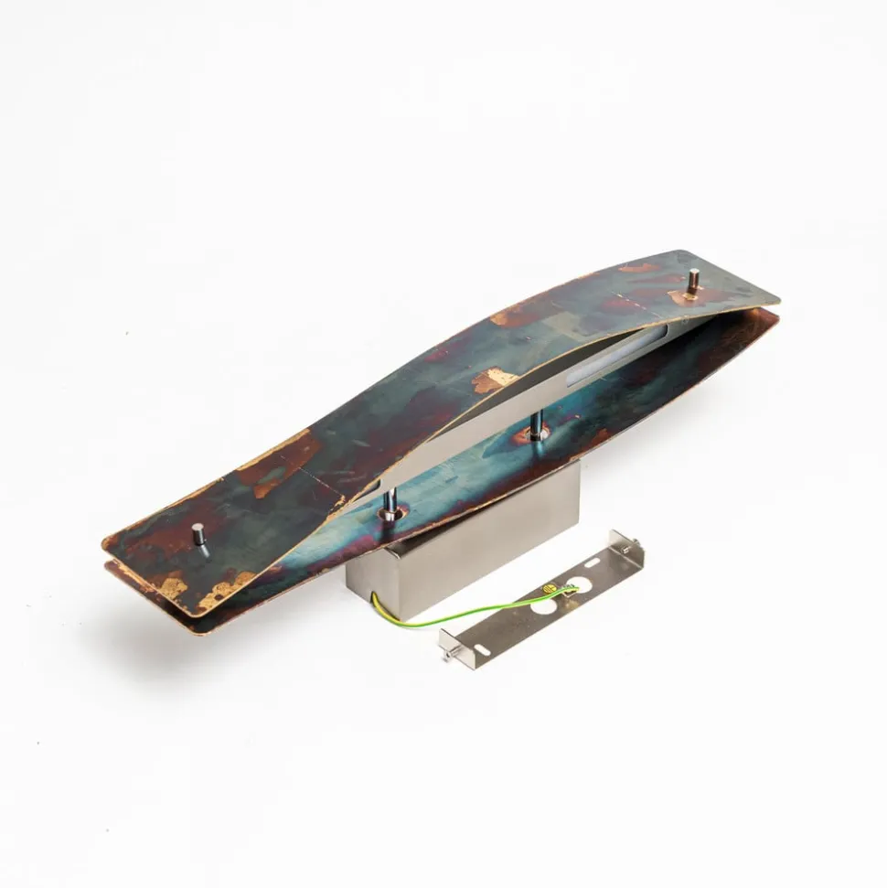 Quitani LED wandlamp Lian, goud geoxideerd