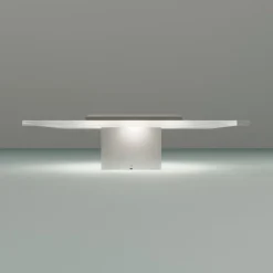 Quitani LED wandlamp Lole, glas, mat aluminium, 25 x 25 cm