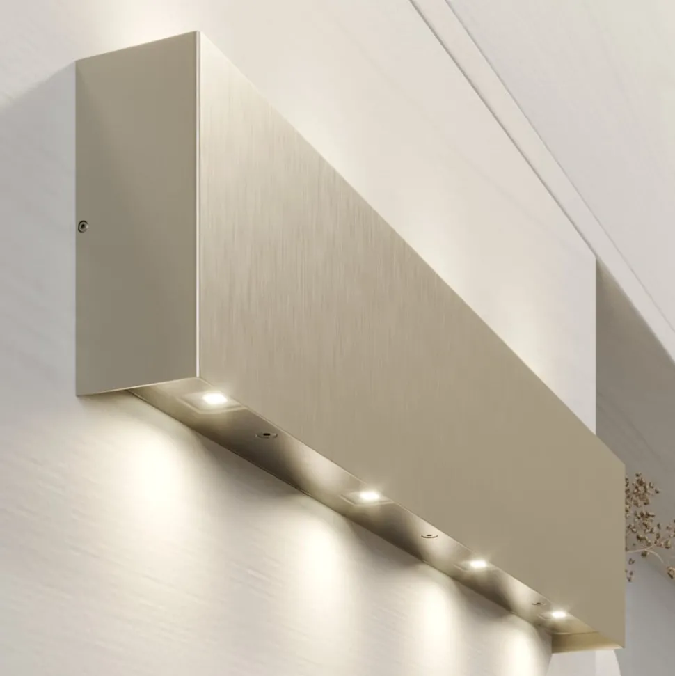 Quitani LED wandlamp Maja, nikkel, breedte 54 cm