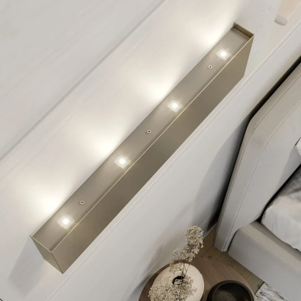 Quitani LED wandlamp Maja, nikkel, breedte 54 cm