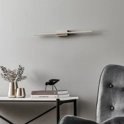 Quitani LED wandlamp Tolu, nikkel, 65 cm