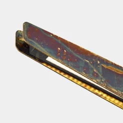 Quitani Persida hanglamp, 98 cm, slagmetaal, goud