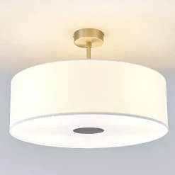 Quitani plafondlamp Gala, Ø 50 cm, chintz wit