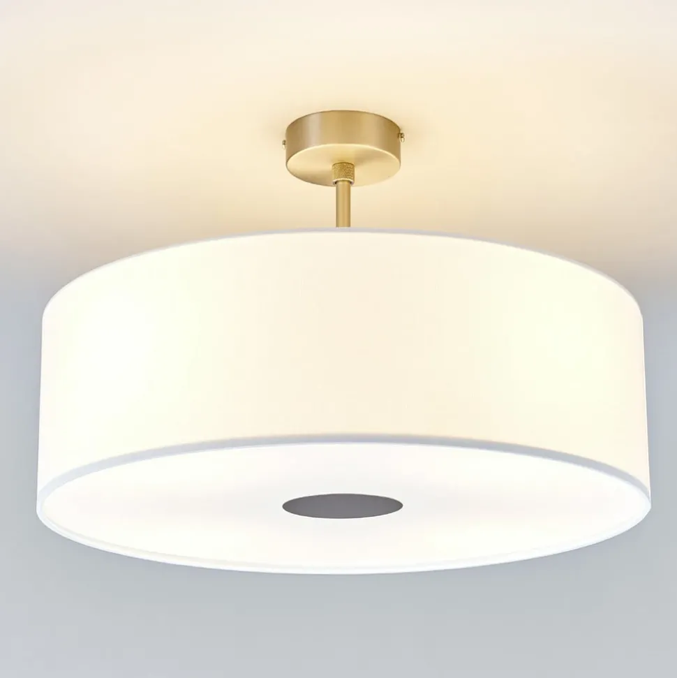 Quitani plafondlamp Gala, Ø 50 cm, chintz wit